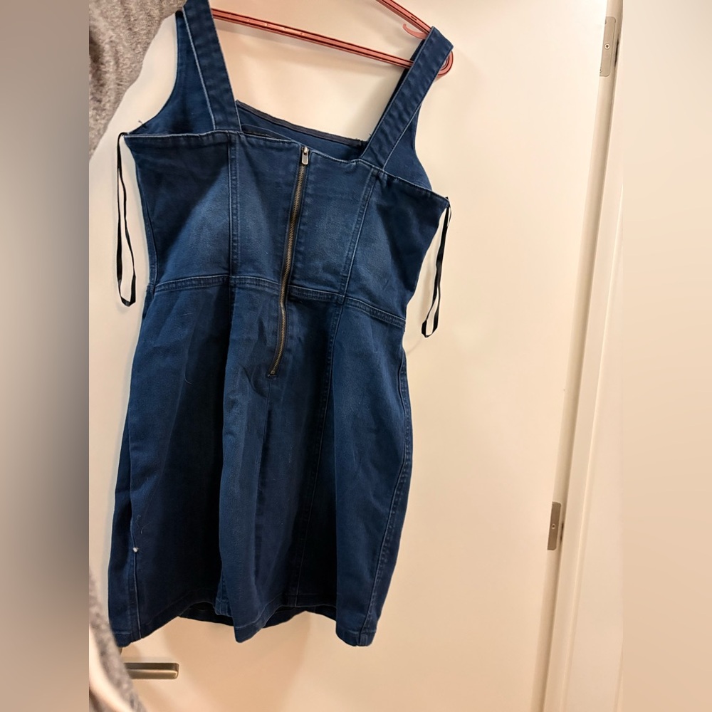 Dark Blue Denim Dress - size s but stretchy!! - Picture 4 of 4